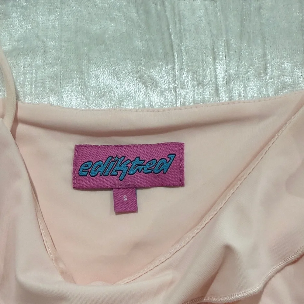 Edikted Pink Ruffle Mini Dress - Picture 3 of 6